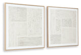 Andorfield Beige/Black/White Wall Art (Set of 2) - Ornate Home