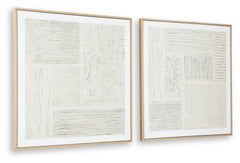 Andorfield Beige/Black/White Wall Art (Set of 2) - Ornate Home
