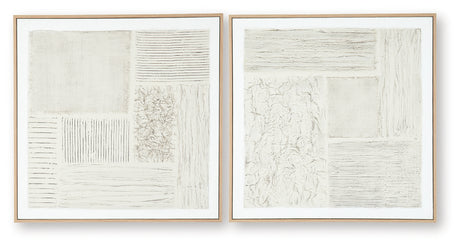 Andorfield Beige/Black/White Wall Art (Set of 2) - Ornate Home