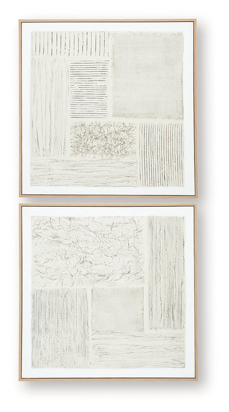 Andorfield Beige/Black/White Wall Art (Set of 2) - Ornate Home