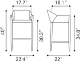 Andover Beige Barstool - Ornate Home
