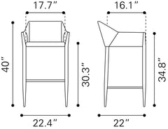 Andover Beige Barstool - Ornate Home