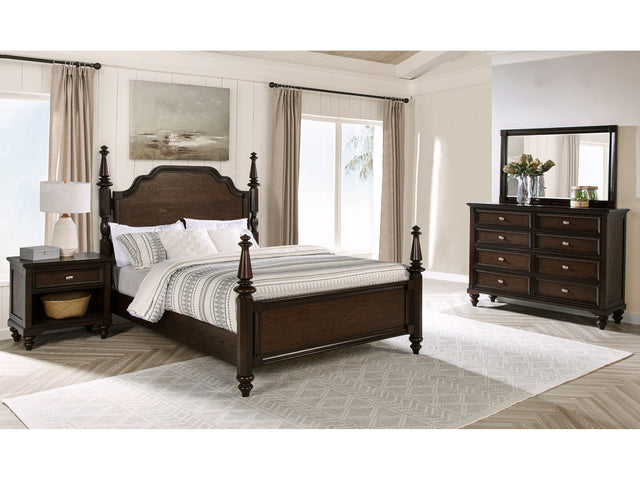 Andover Dark Oak 4-piece Queen Bedroom Set - Ornate Home
