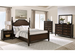 Andover Dark Oak 5-piece California King Bedroom Set - Ornate Home