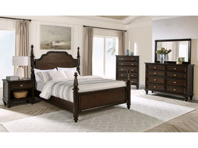 Andover Dark Oak 5-piece California King Bedroom Set - Ornate Home