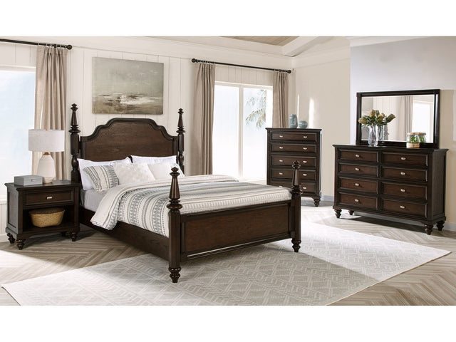 Andover Dark Oak 5-piece Queen Bedroom Set - Ornate Home
