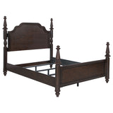 Andover Dark Oak 63-inch Four Poster Queen Bed - Ornate Home