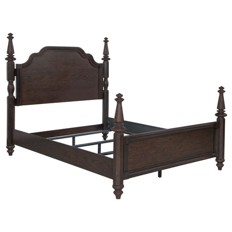 Andover Dark Oak 63-inch Four Poster Queen Bed - Ornate Home