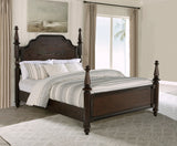 Andover Dark Oak 63-inch Four Poster Queen Bed - Ornate Home
