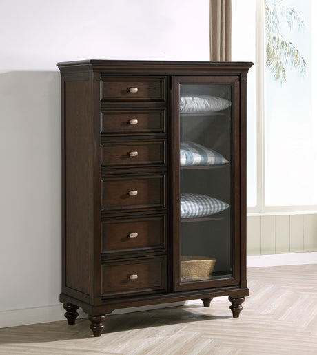 Andover Dark Oak Door Chest - Ornate Home