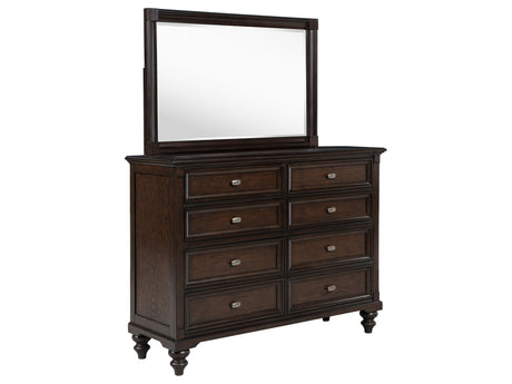 Andover Dark Oak Dresser and Mirror - Ornate Home