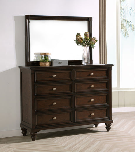 Andover Dark Oak Dresser and Mirror - Ornate Home