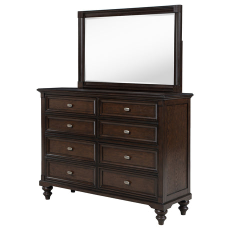 Andover Dark Oak Dresser and Mirror - Ornate Home