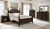 Andover Dark Oak Eastern King Four-Poster Bed - Ornate Home