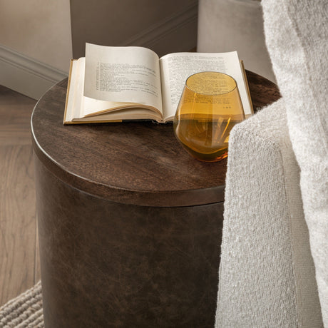 Andra Cocoa Brown Accent Table - Ornate Home