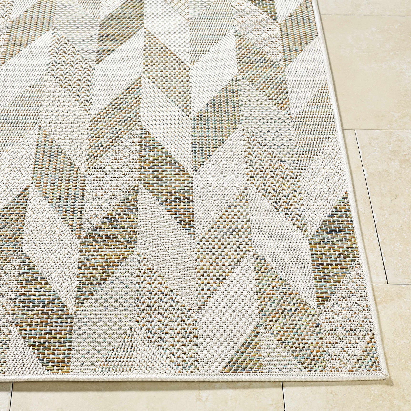 Andrea Ivory Outdoor Area Rug - Ornate Home