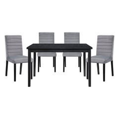 Andreas Gray 5pc Dining Set - Ornate Home