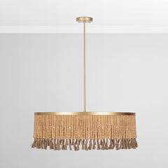 Andren Pendant Natural/Gold Pendant Lamp - Ornate Home