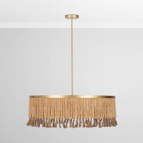 Andren Pendant Natural/Gold Pendant Lamp - Ornate Home