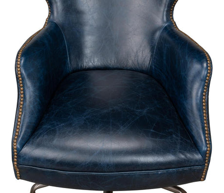 Andrew Jackson Blue Desk Chair - Ornate Home