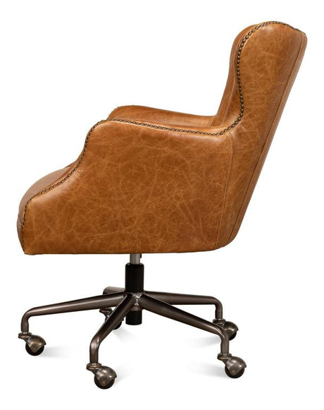 Andrew Jackson Brown Desk Chair - Ornate Home
