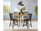 Andrews Black/Light Ash 5-piece Round Counter Dining Set - Ornate Home
