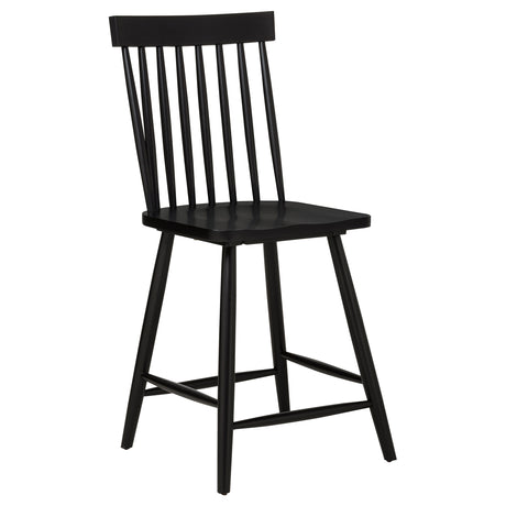 Andrews Black Windsor Counter Height Dining Side Chair (Set of 2) - Ornate Home