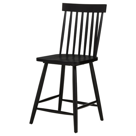 Andrews Black Windsor Counter Height Dining Side Chair (Set of 2) - Ornate Home