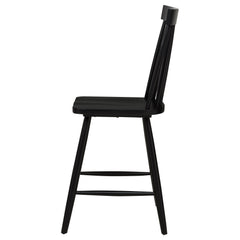 Andrews Black Windsor Counter Height Dining Side Chair (Set of 2) - Ornate Home