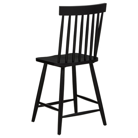 Andrews Black Windsor Counter Height Dining Side Chair (Set of 2) - Ornate Home