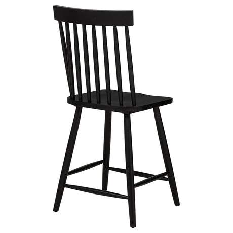 Andrews Black Windsor Counter Height Dining Side Chair (Set of 2) - Ornate Home