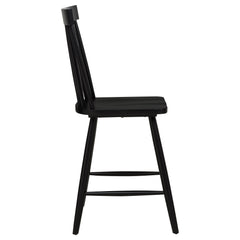 Andrews Black Windsor Counter Height Dining Side Chair (Set of 2) - Ornate Home