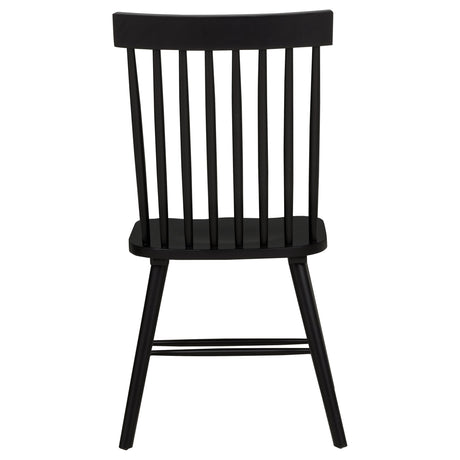 Andrews Black Windsor Spindle Back Dining Side Chair (Set of 2) - Ornate Home