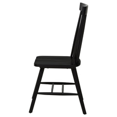 Andrews Black Windsor Spindle Back Dining Side Chair (Set of 2) - Ornate Home