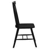 Andrews Black Windsor Spindle Back Dining Side Chair (Set of 2) - Ornate Home
