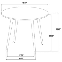 Andrews Light Ash 48-inch Round Counter Height Dining Table - Ornate Home