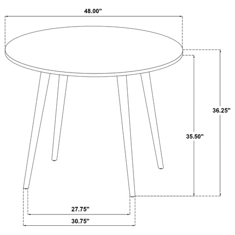 Andrews Light Ash 48-inch Round Counter Height Dining Table - Ornate Home