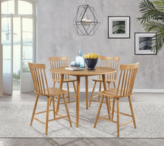 Andrews Light Ash 48-inch Round Counter Height Dining Table - Ornate Home