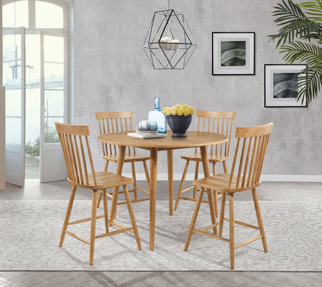 Andrews Light Ash 48-inch Round Counter Height Dining Table - Ornate Home
