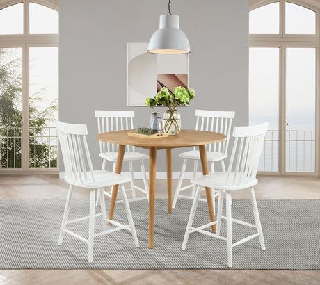 Andrews Light Ash 48-inch Round Counter Height Dining Table - Ornate Home