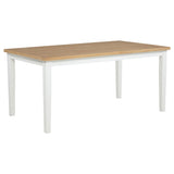 Andrews Light Ash/White 66-inch Rectangular Dining Table - Ornate Home