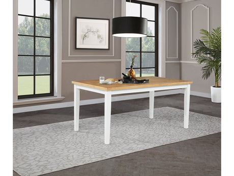 Andrews Light Ash/White 66-inch Rectangular Dining Table - Ornate Home