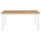 Andrews Light Ash/White 66-inch Rectangular Dining Table - Ornate Home