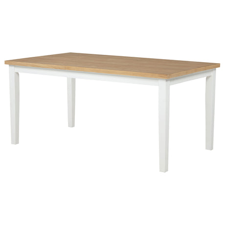 Andrews Light Ash/White 66-inch Rectangular Dining Table - Ornate Home