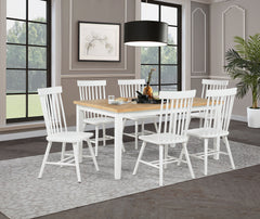 Andrews Light Ash/White 66-inch Rectangular Dining Table - Ornate Home