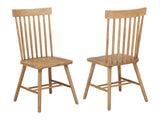 Andrews Light Ash Windsor Spindle Back Dining Side Chair (Set of 2) - Ornate Home