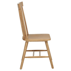 Andrews Light Ash Windsor Spindle Back Dining Side Chair (Set of 2) - Ornate Home