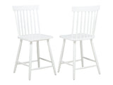 Andrews White Windsor Counter Height Dining Side Chair (Set of 2) - Ornate Home