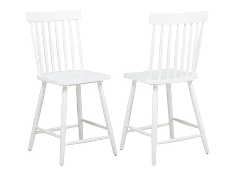 Andrews White Windsor Counter Height Dining Side Chair (Set of 2) - Ornate Home
