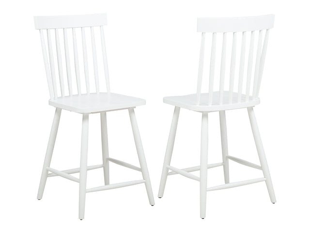 Andrews White Windsor Counter Height Dining Side Chair (Set of 2) - Ornate Home